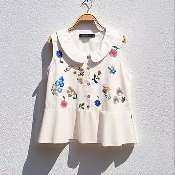 ZANZEA Women Casual Turn Down Collar Loose Sleeveless Floral Tank Tios S