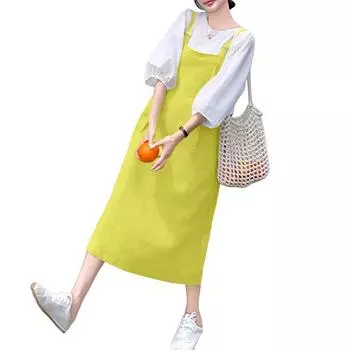 ZANZEA Womens Casual Square Collar Loose Sleeveless Overalls Dress S зелёный