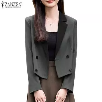 ZANZEA Womens Casual Turn Down Collar Long Sleeve Thin Cardigans 2XL