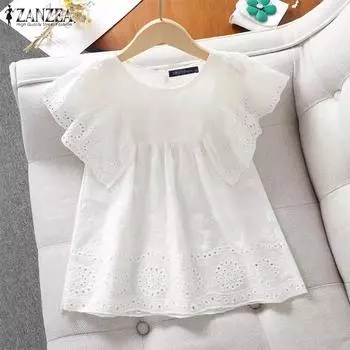 ZANZEA Женские хлопковые майки без рукавов с круглым вырезом, однотонные, трапециевидные 3XL белый