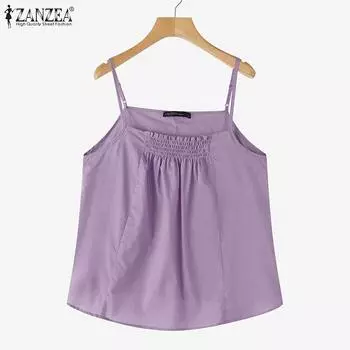 ZANZEA Женские летние повседневные бретели комбинезоны S чёрный