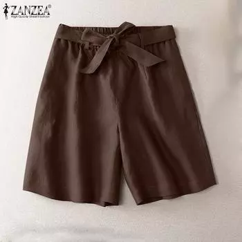 ZANZEA Женские летние повседневные хлопковые шорты