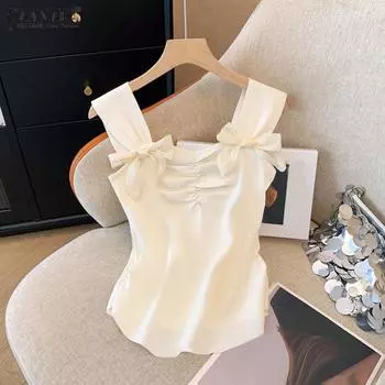 ZANZEA Женская летняя повседневная домашняя пижама с открытыми плечами 3XL розовый