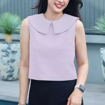 ZANZEA Женские повседневные летние майки без рукавов с круглым вырезом S