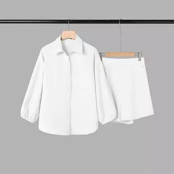 ZANZEA Женский летний комплект из двух предметов: блузка с рукавом 3/4 и шорты M