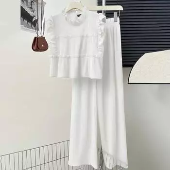 ZANZEA Женский летний повседневный комплект из двух частей: майки и брюки XL