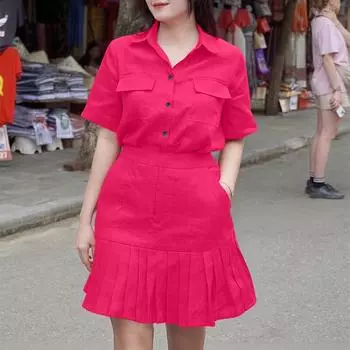 ZANZEA Женское повседневное летнее платье с отложным воротником и коротким рукавом S