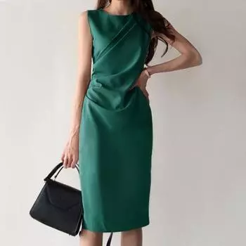 ZANZEA Женское повседневное летнее тонкое платье без рукавов с круглым вырезом