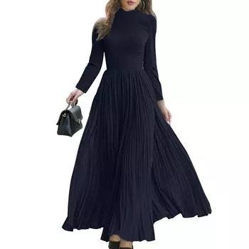 ZANZEA Женское повседневное платье с круглым вырезом и рукавом девять четвертей S