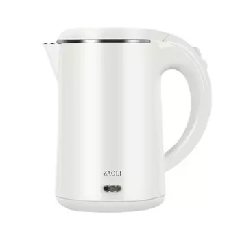 ZAOLI Электрический чайник из нержавеющей стали с высокой степенью сухого приготовления пищи, автоматический, двойной мощности, не горячий, легкий в использовании, сертифицированный PSE, год выпуска, белый, маленький, 1,0 л,