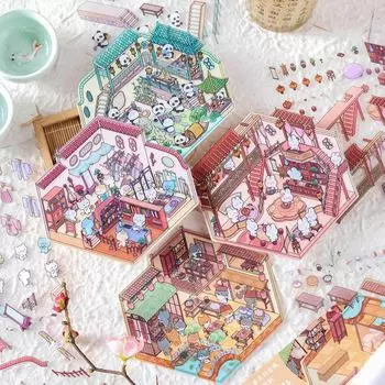 Zaomo 3D DIY Ландшафтные наклейки - Серия Jinse Nianhua для украшения миниатюрных сцен