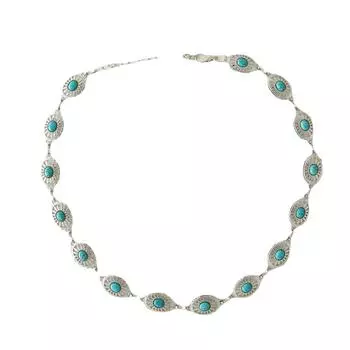 Западная цепочка для живота для платья, цепочка для ремня для женщин, поясная цепочка, бирюзовая поясная цепочка, западная бирюзовая цепочка синий