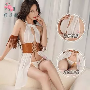 Западная девушка спереди открытый лацкан ремешок сексуальное нижнее белье античный сексуальный чистый похоть искушение One size