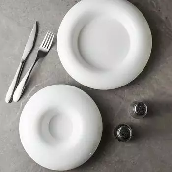 Западная тарелка Суповые тарелки Белая керамическая обеденная тарелка Сервировочные тарелки Фруктовница Салатница Десертница Блюдо для сашими Миски для лапши