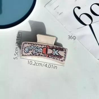 Западный ковбой ретро покер буквы принт заколка для волос аксессуары для волос женский винтажный личность ПУ кожа коготь клип головной убор