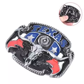 Западный мужской ковбойский ковбойский бык Техасский кожаный ремень с пряжкой в винтажном стиле панк