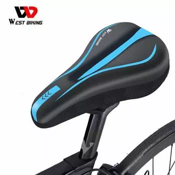 Западный велосипедный велосипед из искусственной кожи, силиконовая подушка, чехол для горного велосипеда, водонепроницаемые сиденья, губка серый