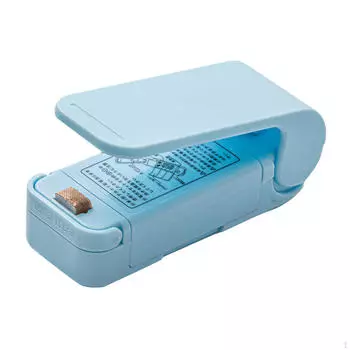Запайщик пакетов Чип-запайщик, кухонный гаджет, термосварка, ручной вакуум для хранения пакетов синий
