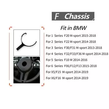 Запасная отделка рулевого колеса M Sport для BMW F20 F22 F30 F31 F32 F33 F35 F36 F10 F06 F12 F13 F15 F16 из углеродного волокна 550D 328M оранжевый