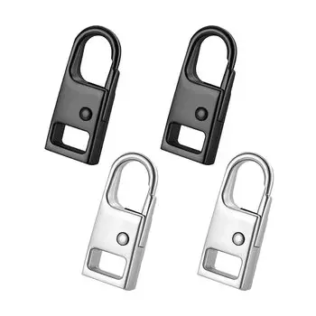 Запасная застежка-молния Запасные части для застежки-молнии Комплект для ремонта застежки-молнии Запасная ручка для застежки-молнии Запасные части для застежки-молнии (Черный + серебристый)