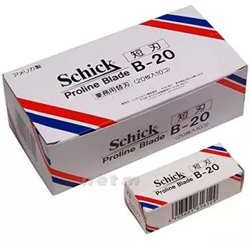 Запасное лезвие Schick short blade x 10 шт. B-20 (20 штук)
