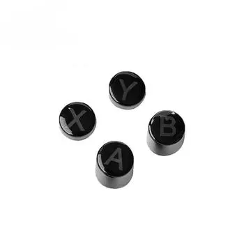 Запасной колпачок для игрового контроллера на 2 кнопки NS08 ABXY, игровой аксессуар с ключом-съемником, колпачки для кнопок игрового контроллера с ключом-съемником [видеоигра] Package size:8*8*2cm чёрный