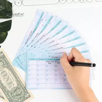 Запасной комплект для планировщика бюджета А6, 82 листа, цветные вкладыши для ежемесячных и еженедельных календарей на 2024 год, сменный блокнот с 6 отверстиями для бюджета расходов B