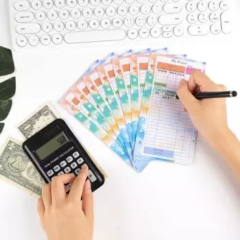 Запасной комплект для планировщика бюджета А6, 82 листа, цветные вкладыши для ежемесячных и еженедельных календарей на 2024 год, сменный блокнот с 6 отверстиями для бюджета расходов B