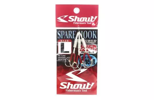 Запасной крючок Shout 83-SH для резиновой приманки Madai. Крючок Iseama, размер L ( 1 ) (6870)