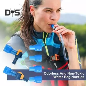 Запасной мундштук для гидратационного пакета с прикусным клапаном и запорным/вкл-выкл. клапаном с 2 разъемами для шлангов и запасными частями с уплотнительным кольцом Аксессуары A