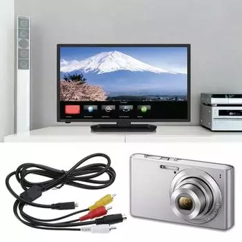 Запасной стерео AV-аудио-видео кабель RCA VMC-15FS для видеокамеры Sony Handycam DCR-DVD, DCR-HC, DCR-SR, DCR-SX