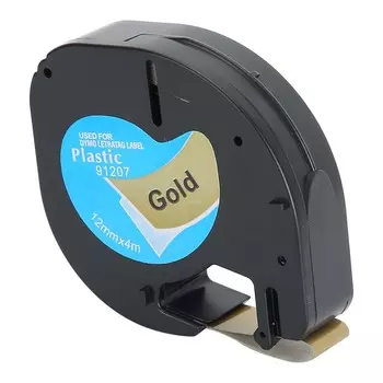 Запасные части для этикеточной ленты Лента 12 мм x 4 м BlackonGold для этикетировщика Letratag