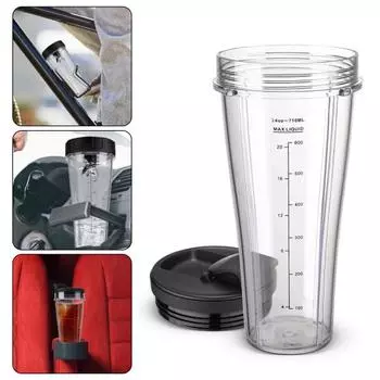 Запасные части для блендера для Ninja SS101 Чашка для смешивания на 24 унции с герметичными крышками Чашка для смешивания без BPA для SS100 SS101 SS300 SS351 SS400 SS401 1pc