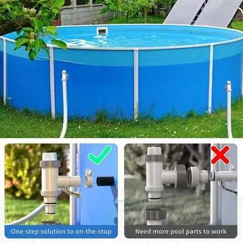 Запасные части для насосной системы бассейна с плунжерным клапаном и держателем трубы, адаптер для шланга надземного бассейна, часть насоса для бассейна