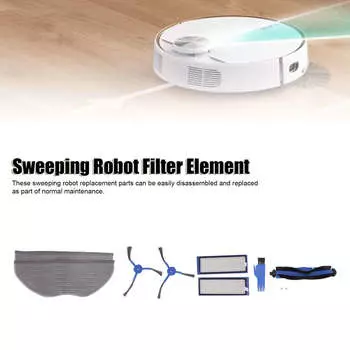 Запасные части для подметального робота, силиконовая АБС-основная щетка, боковая щетка, фильтр, тряпка, плоская расческа для Eufy RoboVac L70 Hybrid