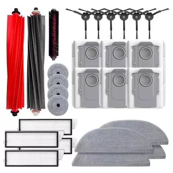 Запасные части для пылесоса Roborock S8 Maxv Ultra /S8 Max Ultra Основная боковая щетка Фильтр Hepa Ткань для швабры Пылесборник CHINA