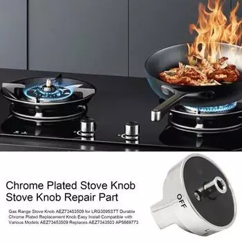 Запасные части для ручки плиты, полированная поверхность, устойчивая к коррозии, простая установка, детали для ручки плиты для AEZ73453509 серебряный