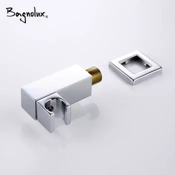 Запасные части для смесителя для ванной комнаты Bagnolux Factory, квадратный держатель для душа, хромированный и золотой кронштейн для ручки душа