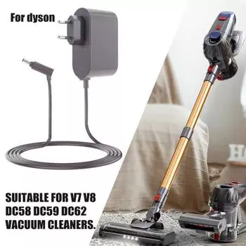 Запасные части для зарядного устройства пылесоса, быстрая зарядка, стабильный выход, универсальное компактное легкое зарядное устройство для пылесоса DC30/DC31/DC34/DC35 чёрный