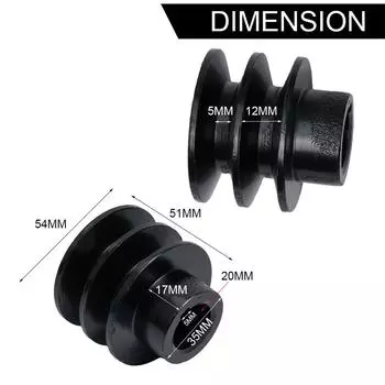 Запасные части ременного шкива 170F, черный диаметр Flat head