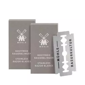 Запасные лезвия Muhle 20 штук x 2 комплекта обоюдоострые (10 кусочков) (К1-20)