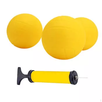 -Запасные мячи с воздушным насосом, прочный надувной мини-волейбольный мяч из ПВХ для газона, пляжного волейбола, 3.5 Inch 3pcs