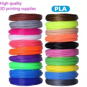 Запасные стержни для 3D-ручки PLA 1,75 мм, карандаш для печати без запаха, цвета, пластиковая проволока накаливания для интеллектуального 3D-принтера для рисования 5M x 10 Colors(Total 50M)