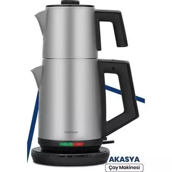 Запатентованная чайник и чайник из нержавеющей стали Akasya nox XL мощностью 2200 Вт с защитой от капель