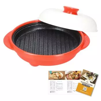 запатентованная микроволновая печь RANGEMATE PRO RED PRO, предназначенная для приготовления в микроволновой печи. В комплект входит оригинальный рецепт для выпечки в микроволновой печи [Использование технологии] (ДИАПАЗОН КРАСНЫЙ) красный