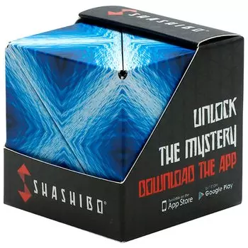 Запатентованный кубик-фиджет SHASHIBO Shapeshift Box с 36 редкоземельными магнитами, трансформирующийся в более чем 70 фигур - отмеченный наградами, - (Голубая Планета)