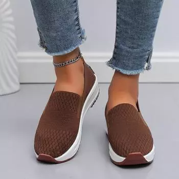 Zapatillas De Mujer Модная женская обувь Кроссовки на сетчатой платформе Легкая дышащая спортивная обувь на толстой подошве 35