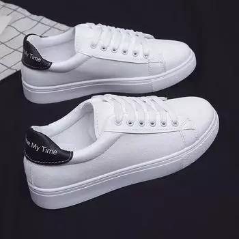 Zapatillas Deportivas Transpirables Para Mujer, Zapatos Informales De Malla Plana, Vulcanizados, Color Blanco, Novedad 35 чёрный