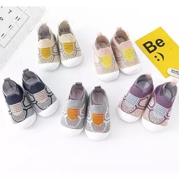 zapatillas Детские прогулочные туфли Осенние новые нескользящие повседневные туфли для мальчиков Мягкая подошва Спортивная обувь для девочек Детская обувь для новорожденных zapatos nia 18-19-insole11.5cm серый