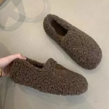 Бархатные женские хлопковые туфли Зимние новые туфли на мягкой подошве Белые туфли Мэри Джейн Повседневные туфли на плоской подошве Роскошные дизайнерские туфли Женские туфли 35 вино красного